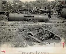 1968 Press Photo Railroad derailment accident site. - hpa10651 picture