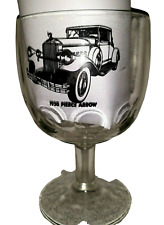 Vintage 1930 Pierce Arrow  Glass Goblet Antique Classic Car Barware Man Cave  picture