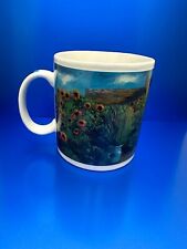 🐆MONET Mug Cup |  A Walk in Monet's Garden |  Extra Large White Ceramic -Sz 4x4 picture