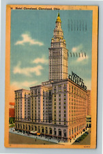Cincinnati OH-Ohio, Hotel Cleveland, Aerial Exterior Vintage Postcard picture