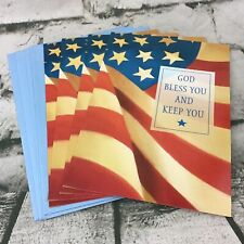 Hallmark Americas Heroes “God Bless You” US Flag Greetings Cards Lot Of 4  picture