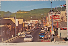 Seaside Oregon Coast Vintage Postcard Broadway Street Unposted Antique picture