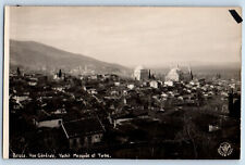 Bursa Turkey Postcard General View Yechil Mosque and the Crowd c1910 RPPC Photo picture