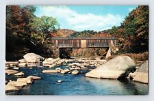 Postcard Vermont Perkinsville VT Covered Bridge Black River 1960s Unposted picture
