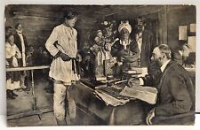 Russian Welfare Scene Early 1900's Postcard - New York Socialist Party Stamp picture