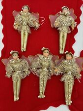 Vintage Kitsch 1960’s Ornament Fairy Pixie Nature Christmas Angel Girl Lot Of 5 picture
