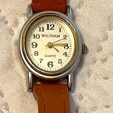 Vintage Waltham Watch with Brown Leather Strap picture