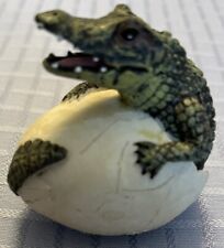Alligator Coming Out of Cracked Egg Figurine, Pre-Owned picture