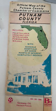Vintage Putnam County Florida Map & Local Advertising 1988 picture