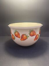Vintage Kobe Kitchen Mixing  Bowl Enamelware w/ Strawberries Made In EUC picture