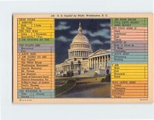 Postcard U. S. Capitol by Night, Washington, District of Columbia picture