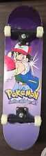 Pokémon Ash Ketchum Skateboard 1998 Vintage Rare Wall Hanger Art Pokemon picture