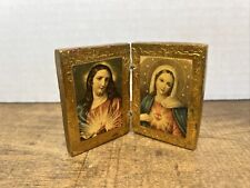 Sacred Heart & Immaculate Heart Florentine Diptych Estate Sale Small Travel picture