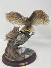 Woodland Guardian Owl Family Forest Sentinels Limited Edition Numbered 9
