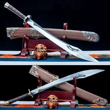 Chinese Kungfu Broadsword Sharp High Carbon Steel Dao Sword Battle Oxtail Knife picture