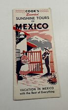 Vintage Cook’s Escorted Sunshine Tours of Mexico 1952 Travel Brochure picture