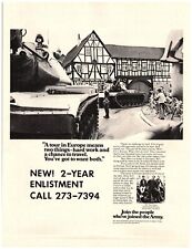 1979 US Army Recruit Print Ad, Tanks European Village Tanker Paul Aiken Quote picture