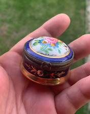 c.19th French Faience Bronze Jewelry Snuff  Pill Box-Sevres,Limoges picture