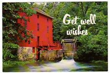 Pretty Vintage Chrome Postcard “Get Well Wishes