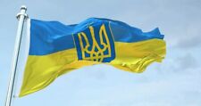 NEW 3x5ft UKRAINE UKRAINIAN TRIDENT  FLAG better quality usa seller picture