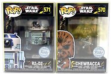 Funko Pop Star Wars Retro Series Chewbacca #570 & R2-D2 #571 Special Edition picture