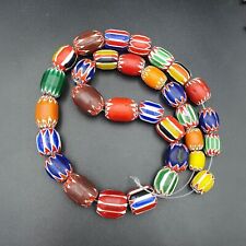 AA Antique style Chevron beads Old African multicolor Glass Beads Long Strand picture