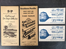 Vintage Southern Pacific Railroad Timetable Lot Sunset, Coast Daylight 1943-1959 picture