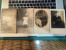 Antique Vintage early 1900s Photograph Postcards Children and Family  Lot of 4 picture