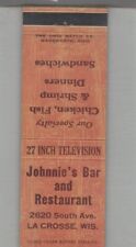Matchbook Cover Johnnie's Bar And Restaurant Lacrosse, WI picture