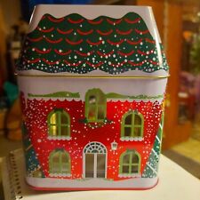 Vtg 1990s Partylite Winter Village 3-wick Jar Tin P92765 Candle Holder New picture