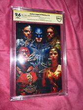 JLA 15 Foil CBCS 9.6 Signed 4 X’s By Cast - Cavill - Gadot - Momoa - Fisher picture