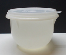 Vintage Tupperware 270 White Mixing Storage Bow 4 Cups Sheer Lid picture
