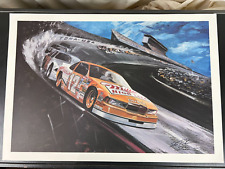 SIGNED PRINT S. PASTEINER Miller NASCAR Bobby Allison Daytona 500 Buick Regal picture