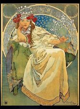 Art Nouveau Postcard - Alphonse Mucha, Princess with Tiara, Bad Posture picture
