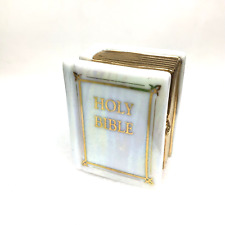 VTG 1998 Holy Bible Hinged Small Trinket Box Gethsemane Scene Inside picture