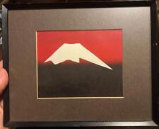 Old Vintage Framed Japanese Woodblock Print Mt. Fuji by Kawano Kaoru Art Japan picture
