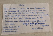 Vintage Handwritten Letter Stating the Death of a Brother English/German picture