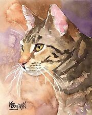 Tabby Cat Gifts | Cat Art Print from Painting | Poster, Picture, Decor 11x14 picture