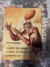 Southern Vs Harve De Grace  Football Program October 1962 picture