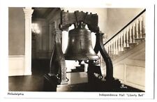 Philadelphia Pennsylvania RPPC c1936 Liberty Bell, Independence Hall, Patriotic picture