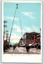 San Jose California Postcard Santa Clara Streetcar Street c1905 Vintage Antique picture
