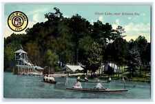 c1910's Silver Lake Canoeing Scene Atlanta Georgia GA Unposted Vintage Postcard picture