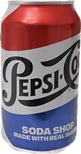 NEW PEPSI-COLA MADE WITH REAL SUGAR SODA 1 FULL 12 FLOZ (355mL) CAN SODA SHOP picture