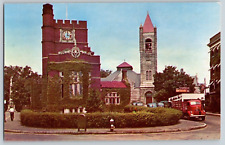 Vintage Postcard~ Library, Church, & Tavern~ Nashua, New Hampshire~ NH picture