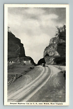 Welch WV-West Virginia, Deepest Highway Cut In US, Vintage Postcard picture