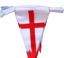 10 x 10 Metre's England Football Euro 2024 Fabric Triangle Flags Party Bunting picture