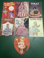 1950’s THE DOLL BOOK J&P COATS CLARK'S CHADWICKS RED HEART CROCHETED CLOTHES picture