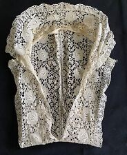 Antique Vintage White Victorian Edwardian Lace Collar Stunning picture