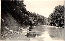 Postcard Ashtabula OH-Ohio, Ashtabula River Scene, Cliffs, Antique Vintage J30 picture
