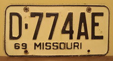 Vintage Missouri 1969 License Plate - # D 774AE - Dealer Plate picture